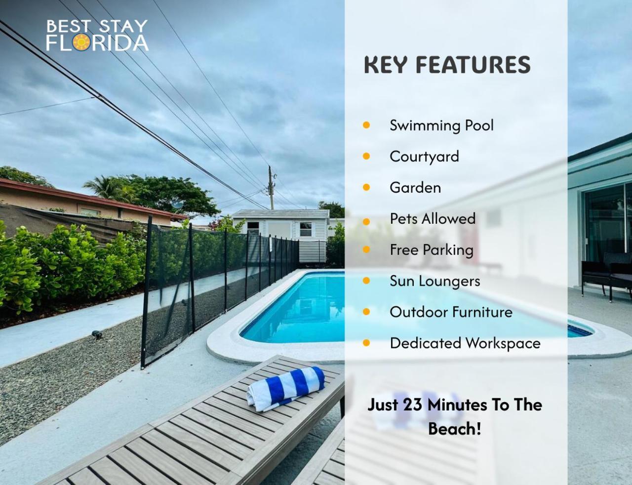 Tropical Villa Pool Courtyard & Garden View Форт Лодърдейл Екстериор снимка